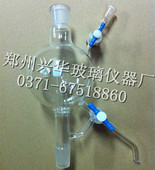 实验室玻璃精馏装 置分液 置溶剂蒸馏头500ml双四氟节门溶剂整理装