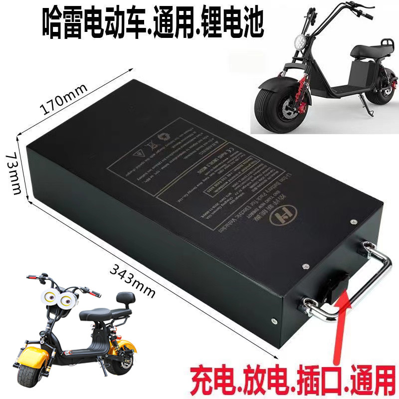 哈雷电动车锂电池可拆卸电瓶车原装48V12AH60V20AH大小哈雷车专用