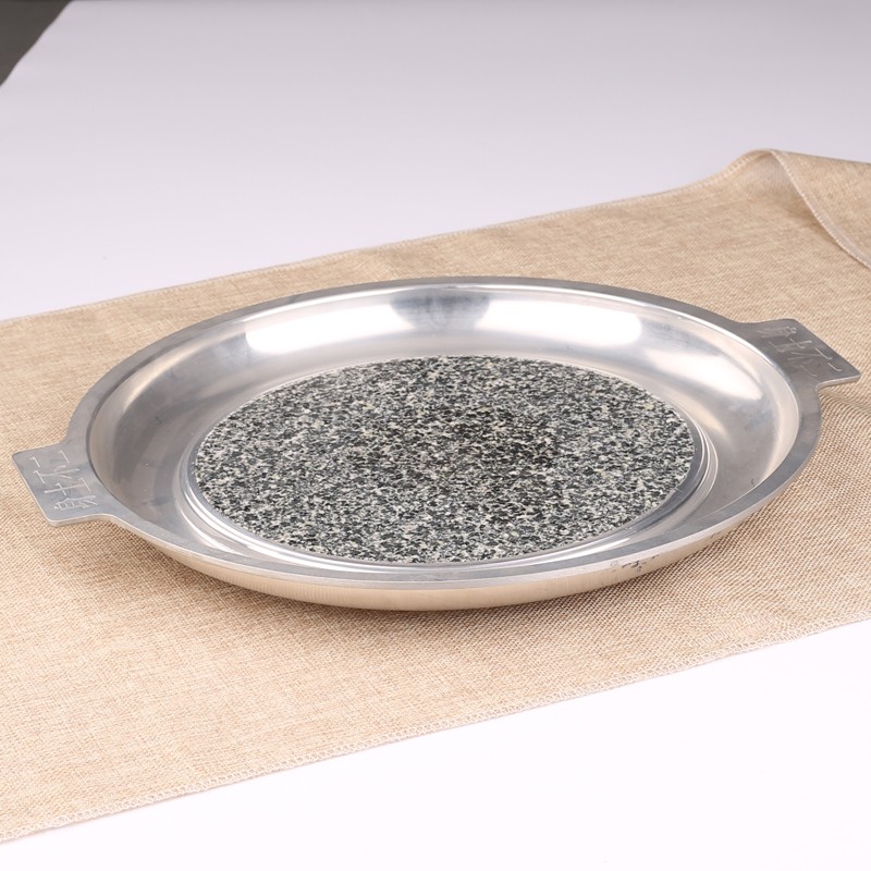 烤盘身土不二石烤盘煎牛排羊排烤肉石板烧餐厅酒店用品天然石烤盘