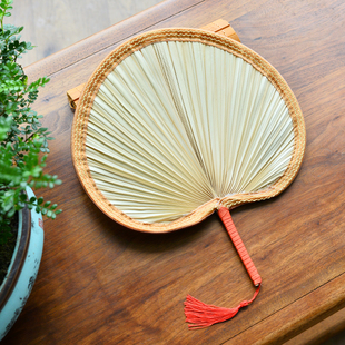扇蒲扇天然棕榈叶手摇扇子夏天手工编织老式 儿童驱蚊芭蕉扇不对称