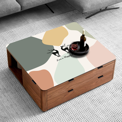 Q弹桌垫正方形大小方桌桌布客厅餐桌高级感防水防油防烫床头柜垫