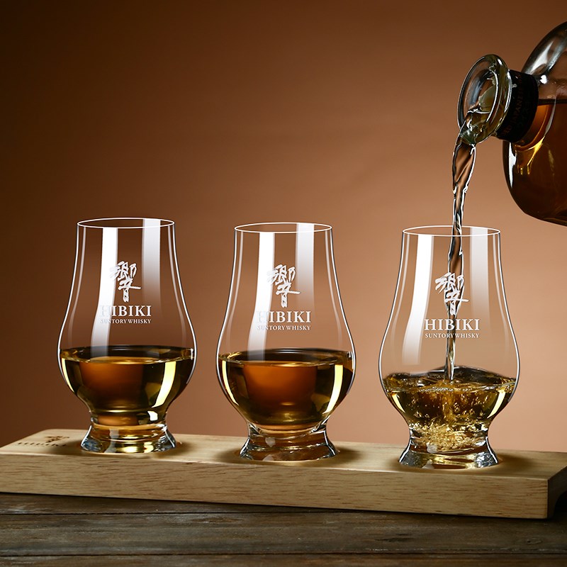 威士忌酒杯山崎闻香杯水晶玻璃品鉴杯郁金香杯高档洋酒杯套装商用