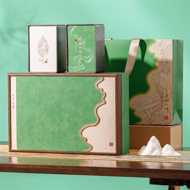 龙井绿茶叶包装盒空礼盒装空盒子礼品盒毛尖摆泡茶叶礼盒空盒定制