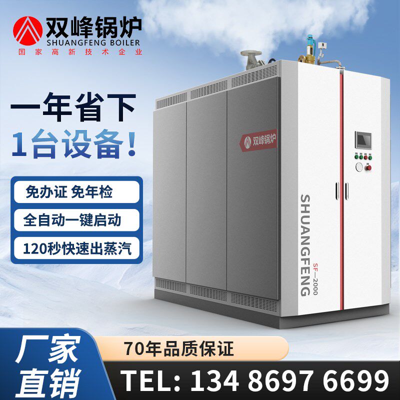 双峰 超低氮冷凝式燃气蒸汽发生器 商用工业 节能环保全自动锅炉