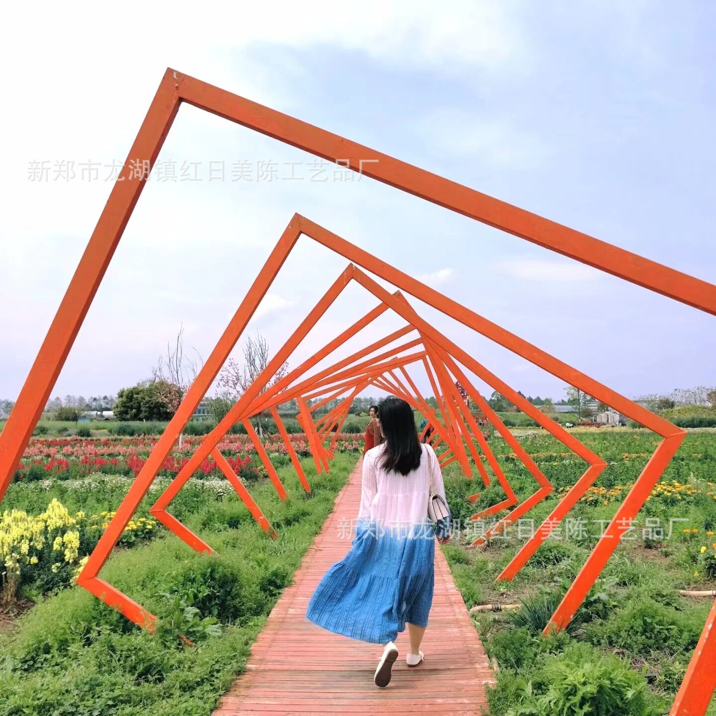 创意时光拱门灯光节爱心隧道 美陈装饰打卡项目户外灯光道具