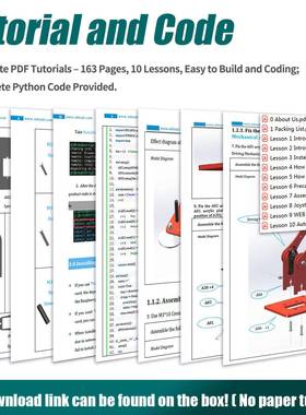 格物创树莓派轴机械臂意P学ython编程NEC习套五件