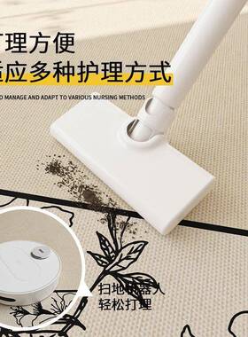 法客式复古风厅地毯20新2卧5款免洗可擦免JR202508打理轻奢室床边