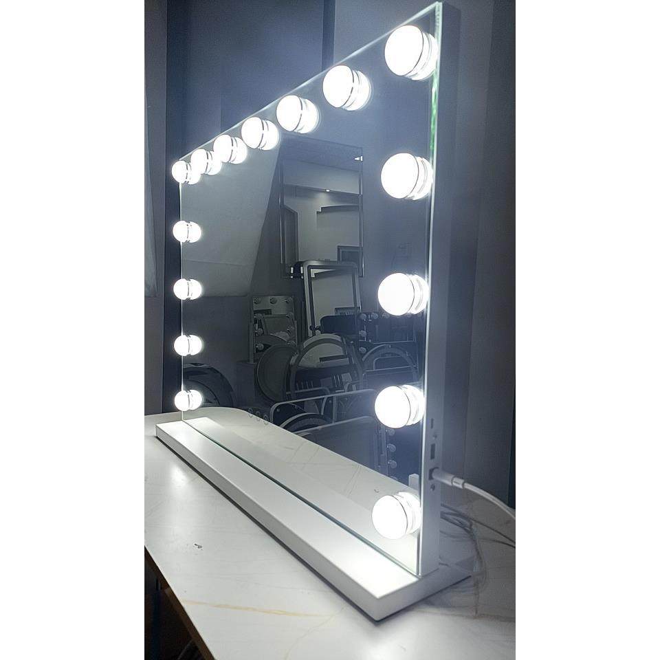 跨境好莱坞1灯LED化8妆桌镜卧补NKD妆梳妆镜台式面灯泡室美妆镜子