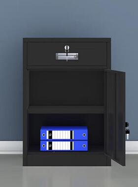 制文件钢柜铁皮柜带小柜子家用床头柜公密码锁YQP活动柜锁办室抽