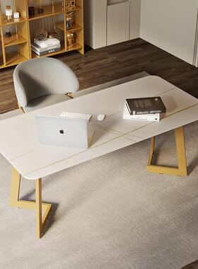 意式约书职房岩板电简脑桌小户型家用学生写字办公室员桌AAX办公