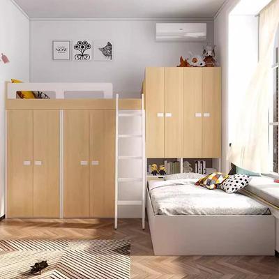 多功能组合床儿童省空柜间纳上下铺子母床带衣书JQ-02桌收床