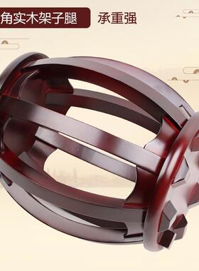 圆古筝凳古筝凳子实古木筝圆素面印BHE花款海棠色古筝琴凳凳结实