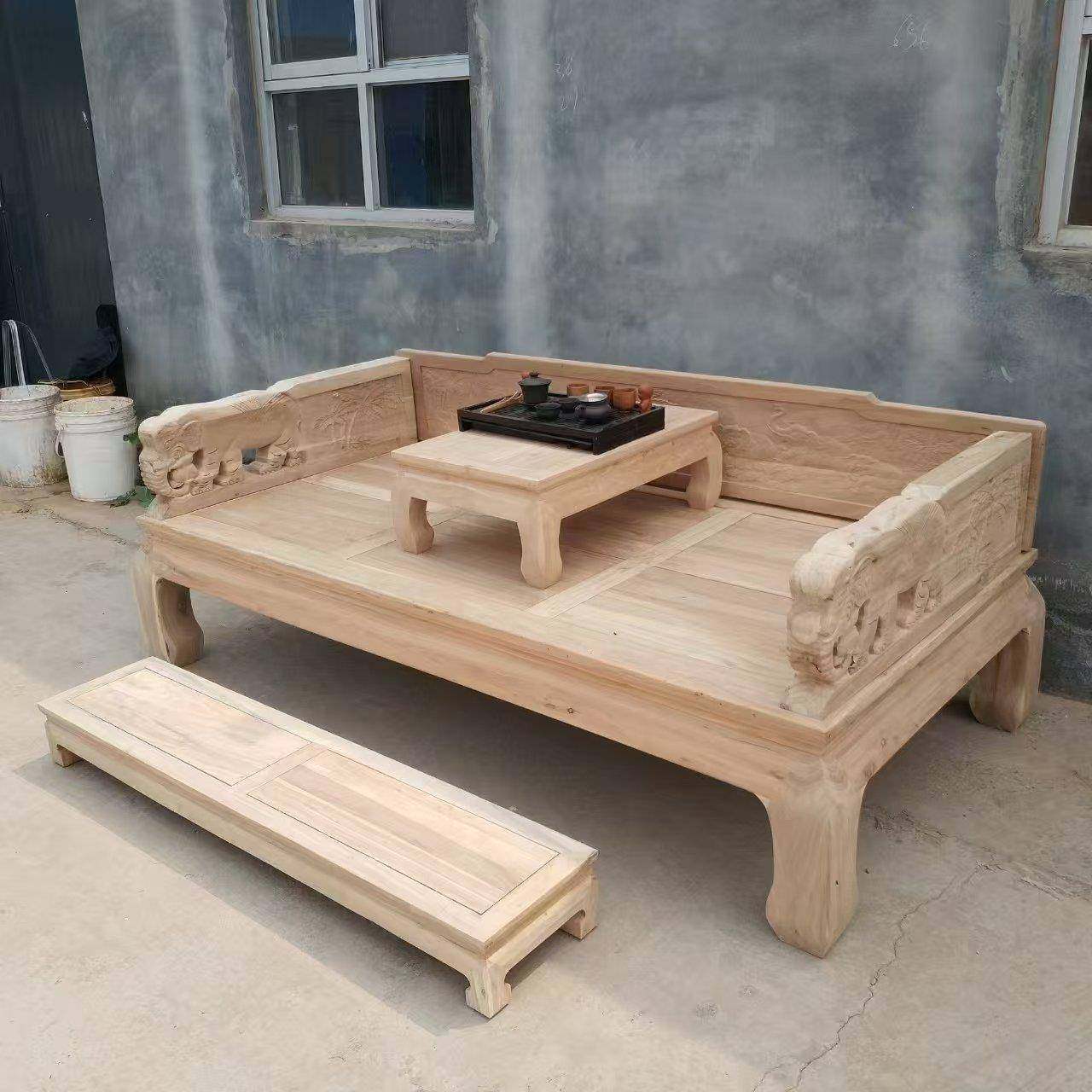 榆木罗汉床单人沙发新中式家具贵妃木老香MAV蕉腿罗实汉塌榻美人,电子元器件市场,其它元器件,淘宝优惠券,粉丝福利购,淘宝优惠卷