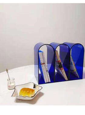 亚克力杂志架桌面现代简约客落地纳置hcb2报物厅架书收资料架现货