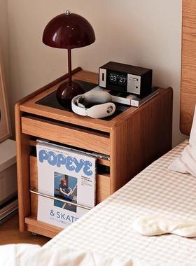 星木诺/时序头柜/YNC床极收窄床头柜小型日木式樱桃家具可移动纳