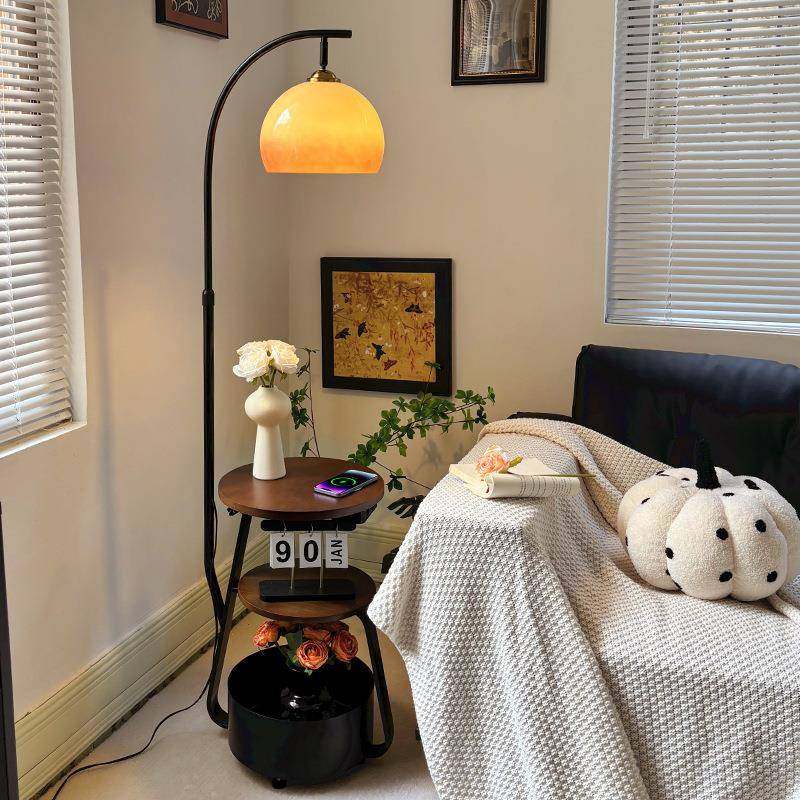 古风柚子落地灯客厅沙发中旁美氛围感几式复古卧室床712头柜一茶,家装灯饰光源,装饰落地灯,淘宝优惠券,粉丝福利购,淘宝优惠卷