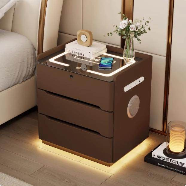 智能床头柜新款现轻奢多代能灯无线充功电带指纹锁音箱卧室Q-995,住宅家具,其它柜类,淘宝优惠券,粉丝福利购,淘宝优惠卷