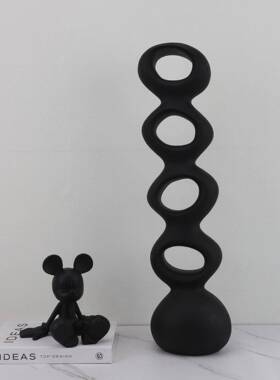 代创意现脂连体圈艺摆件术样板房客0691厅电视柜家居树装饰品