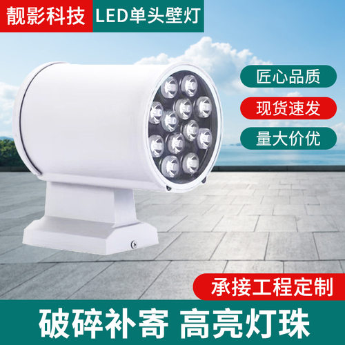 LED单头壁灯10w 户外防水上下照射现代庭院花园别墅外墙露台灯