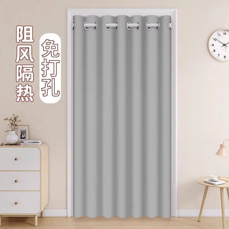 门帘隔断帘卧室厨房隔油烟卫生间遮挡帘免打孔布帘子夏季防蚊门帘