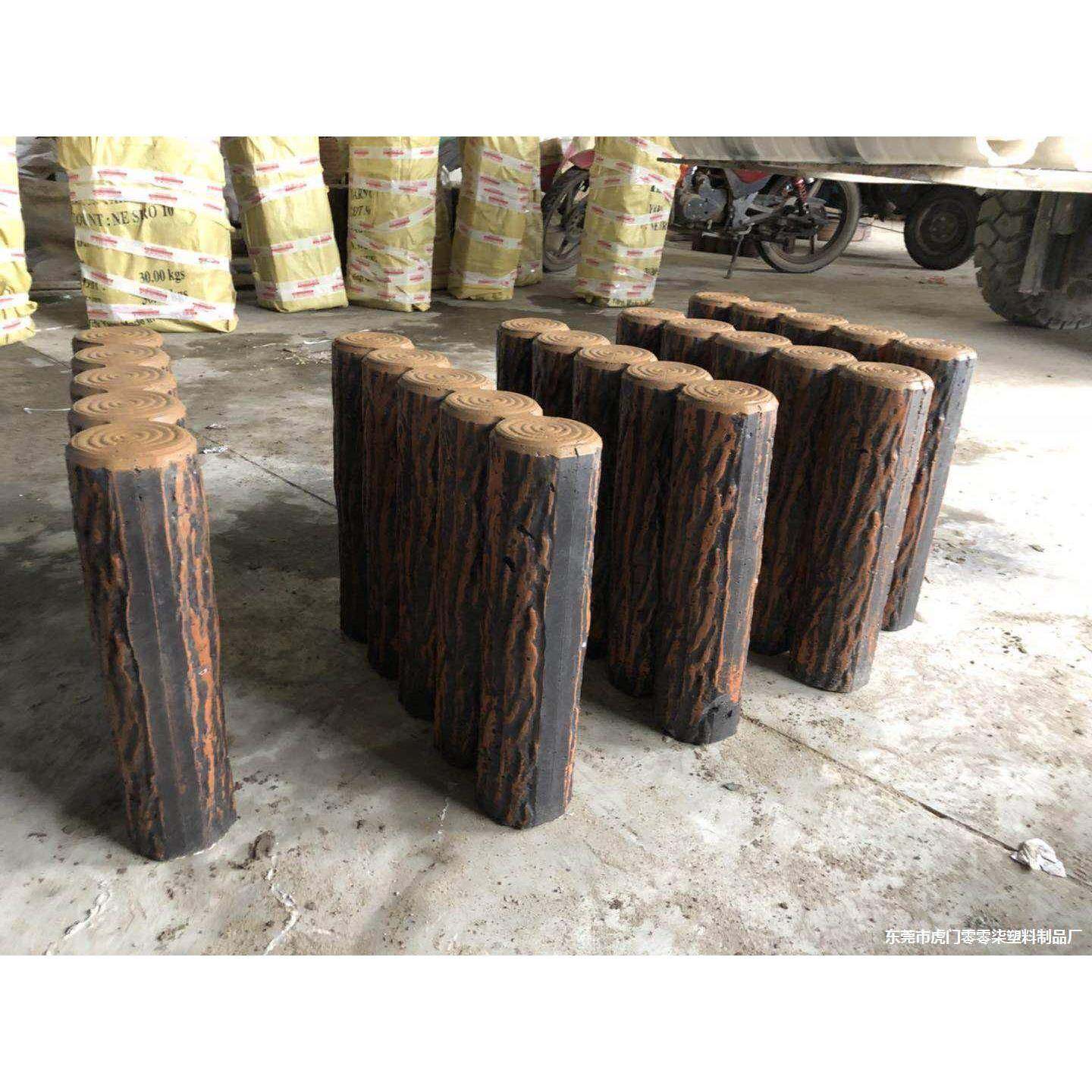 水泥仿木桩仿树皮仿木模树桩护栏具园无品牌/林装饰栏磨具杆厂直