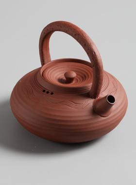 复陶瓷红泥纯手工水煮37716茶壶泡茶提梁烧古明壶火家用电陶炉专