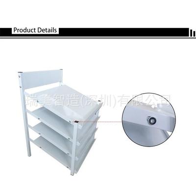 商超ZZ-06080展架杂台式多层餐垫展示架桌书面本放志装饰摆架白色