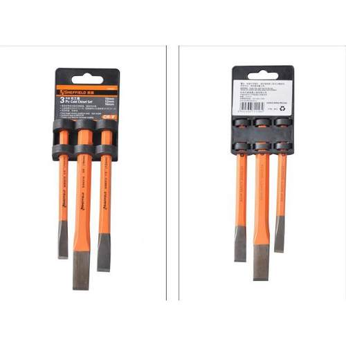 钢盾0工盾具件3件套石工凿10mm12mm16m763mS08001钢3石工凿