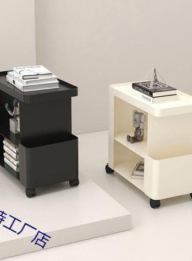 轻客厅小HSI可移动小奢推车铁艺家沙发边几电脑桌旁收纳置用物架