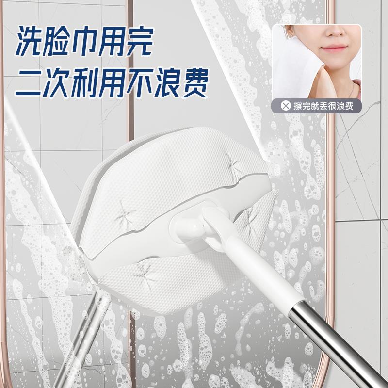 洗脸巾二拖懒把夹洗巾面次利用人家用免手洗迷你小拖把静电除504