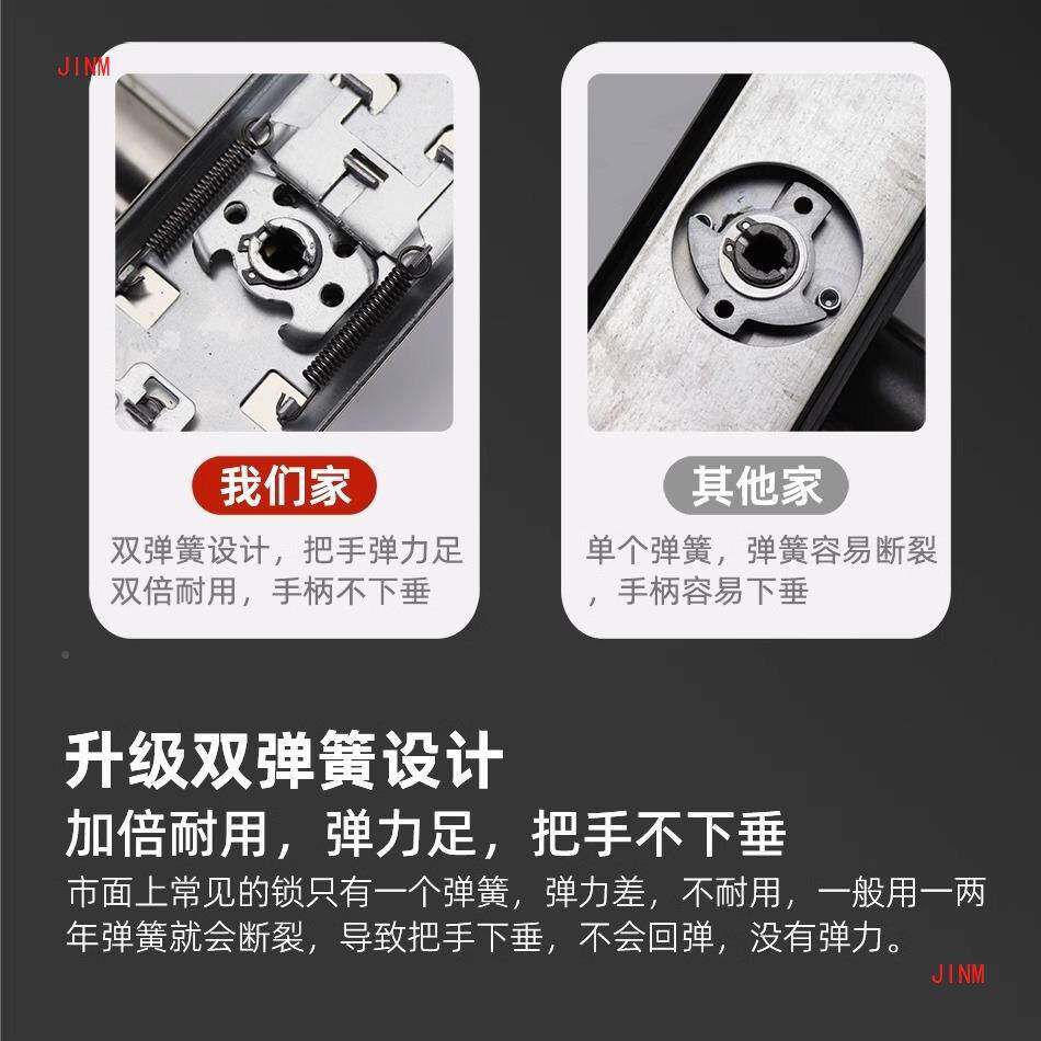 盗门锁套装不锈钢把手防WL-HW001锁体通用型家用锁具门锁大锁门机
