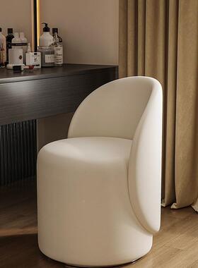 化妆凳轻奢感帽家用椅子女FTK卧室梳妆转台凳生子衣间旋Bω