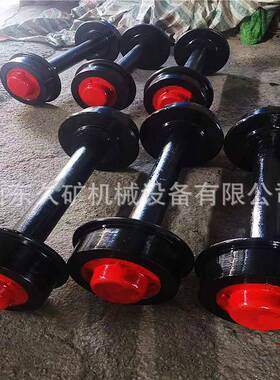 轮对矿用固板式定翻斗平矿车轮轨距6对00mm焊接连接OLR矿车单轮