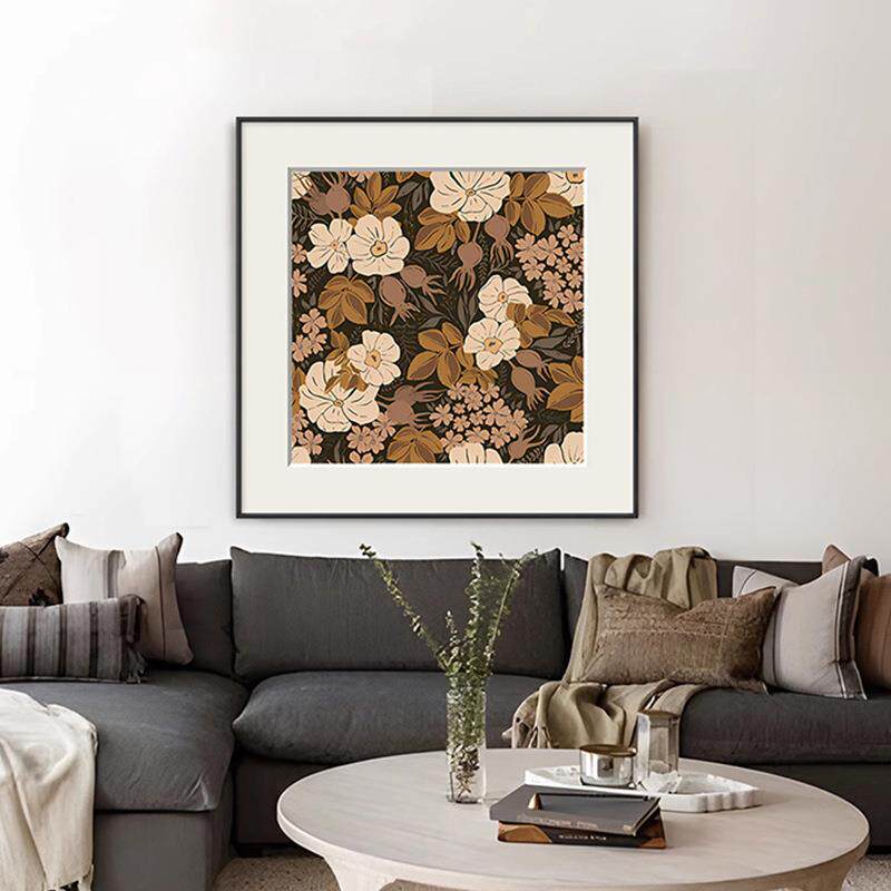 法式德复花古客厅装饰画美拉风美式古CPE典卉壁画古中风餐厅墙面