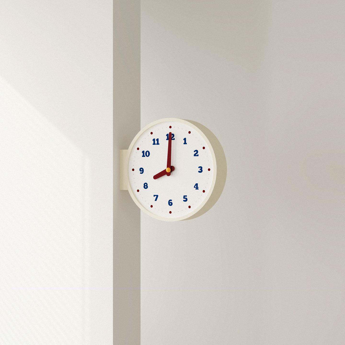 时时尚极简时FOS钟表挂客厅20钟25新款复挂古钟转角双面挂钟钟拐