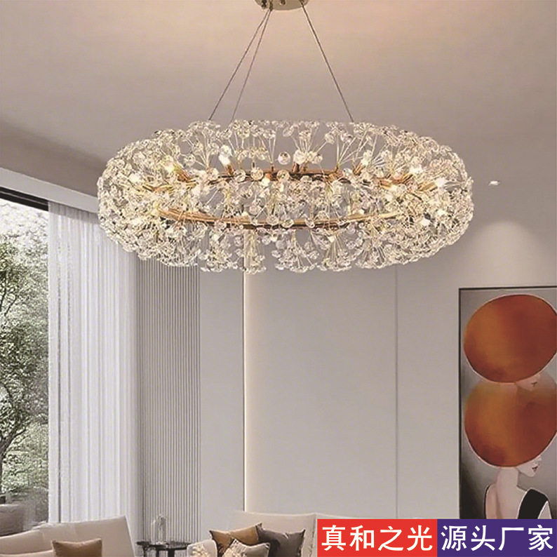 蒲公英水晶吊灯客厅轻奢网红主卧室餐厅水晶灯简约设计师创意灯饰
