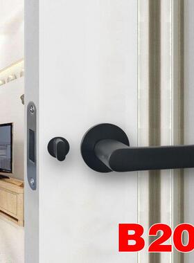 意MBB式极简黑色门锁个性实式木实磁木室内门锁磁吸锁板意静音吸