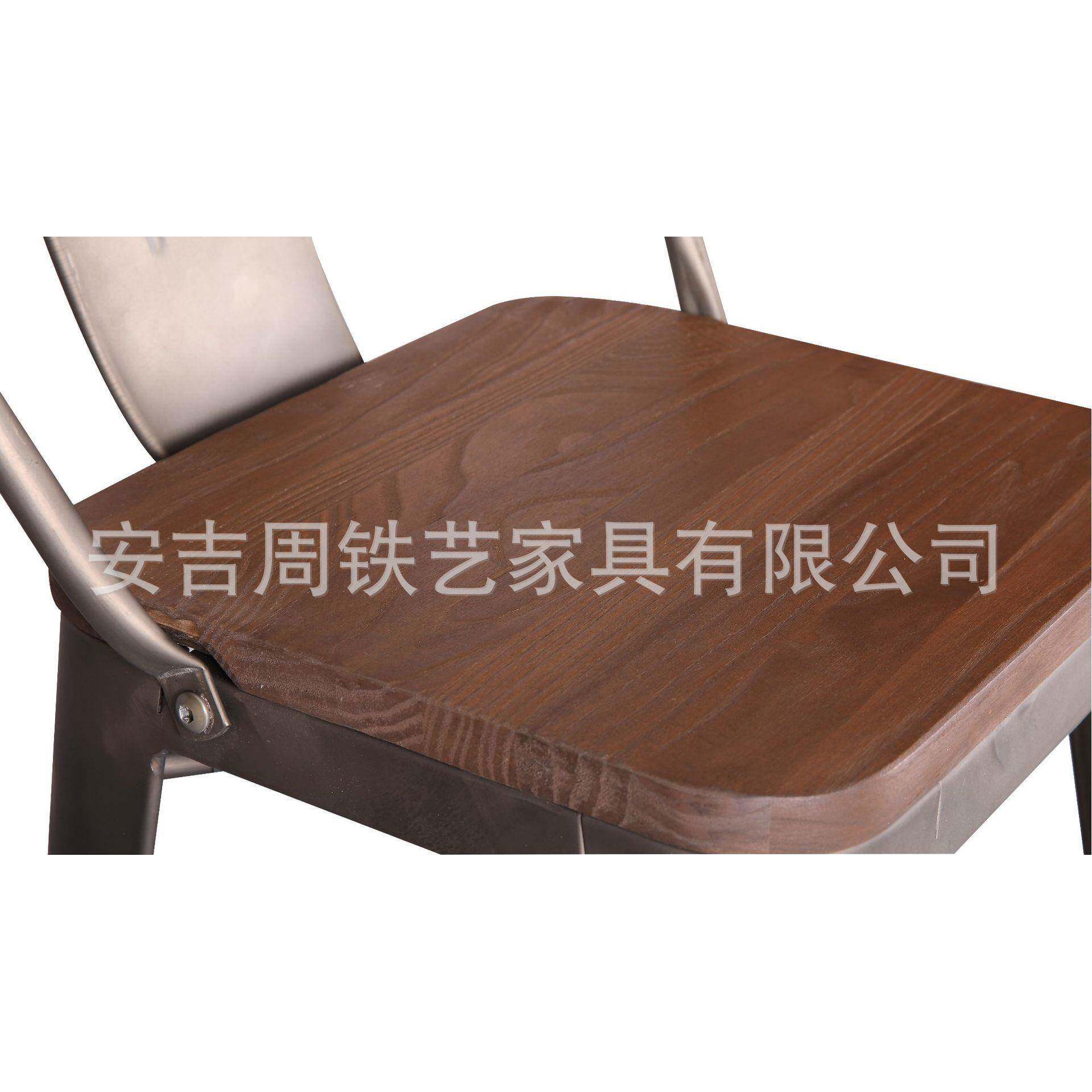 6c木铁皮凳m24寸1带靠背实坐垫吧登铁皮椅吧台椅酒吧椅铁艺客厅休