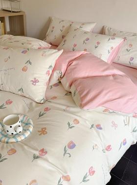 春季纯四件床套全棉棉被套a类床上用品南通家纺套单被罩MPQ宿舍三