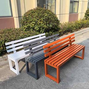 公园户外休靠闲背长椅子室外球场休息985椅长条凳商场座露椅广场