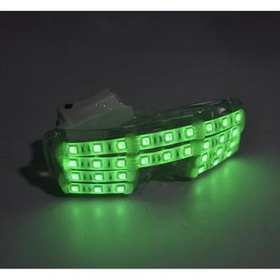 发光眼镜LED爆闪夜店蹦迪DJ七彩演出道具夜光表演服装酒吧服务生