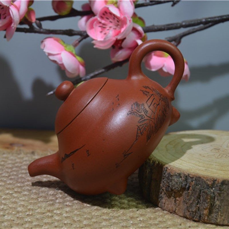 周婷 玉乳壶宜兴紫砂壶原矿朱泥小号茶壶纯全手工功夫茶具160ml