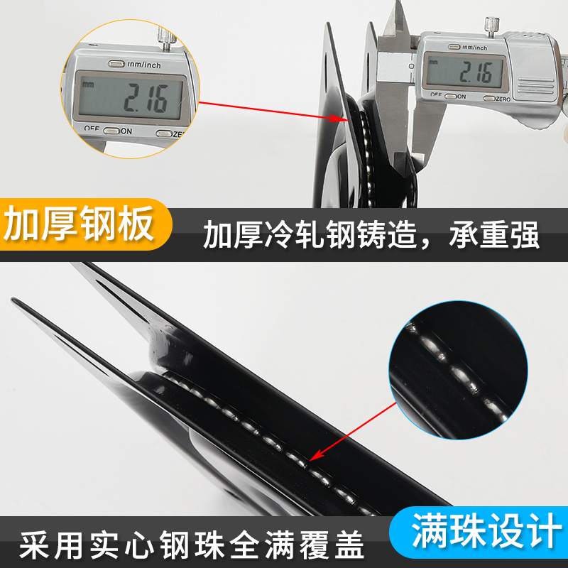 满珠轴承金属底座轴承铝合金大理石实木圆桌玻璃圆形黑色旋转转盘