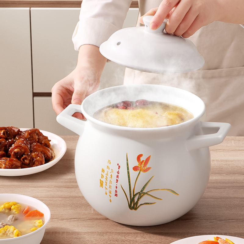 陶瓷砂锅炖锅煲汤家用燃气灶耐高温干烧不裂沙锅汤锅煲粥瓦煲