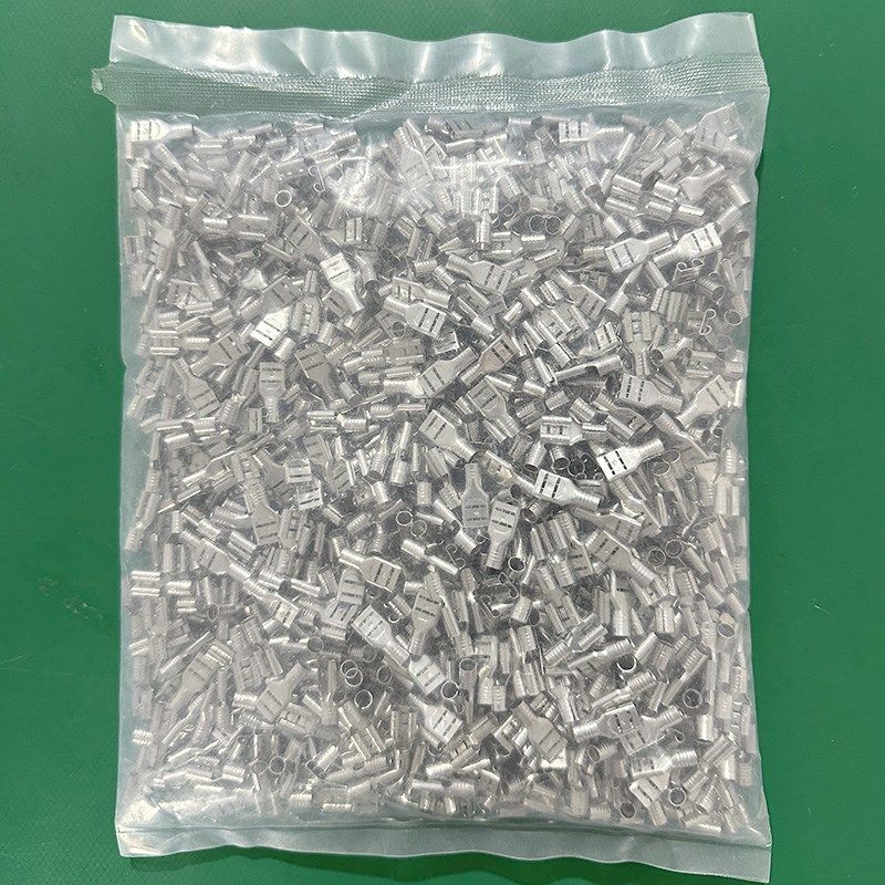FDN5.5-250母头6.3插簧裸端子插拔式铜冷压黄铜接线端子4-6平方
