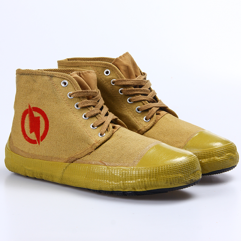 5KV绝缘鞋电工鞋10KV棉鞋帆布透气放电解放鞋冬季劳保防护鞋胶鞋