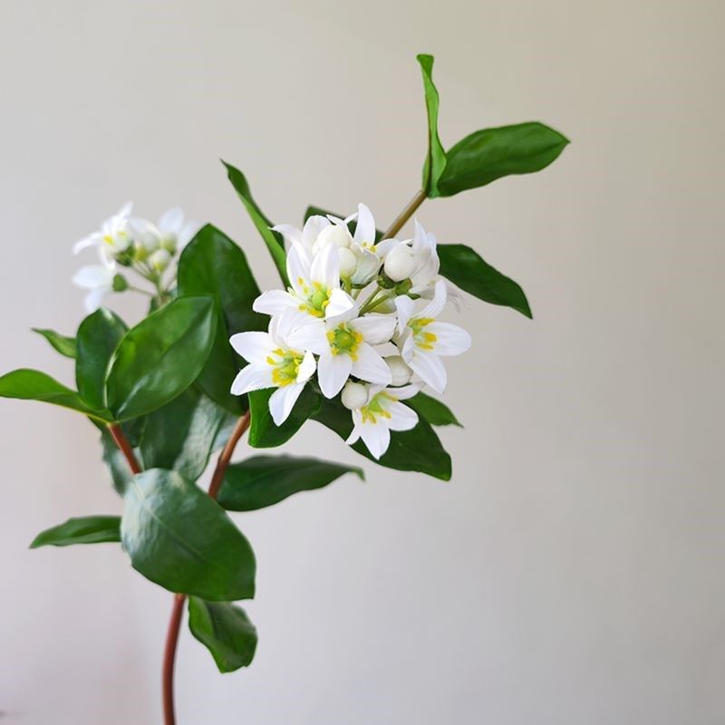 仿真手感柠檬花枝客厅餐桌果实假花水果花艺仿生插花高枝装饰摆件
