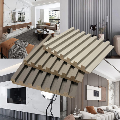 实木格栅板精致细格凹凸护墙板电视沙发背景墙天花吊顶免漆装饰板