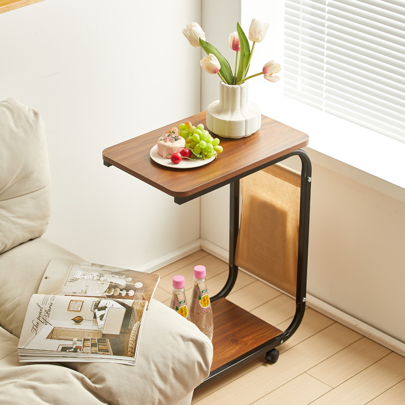 简约小茶几客厅移动边几沙发边桌带轮小桌子迷你角几床头桌小茶桌