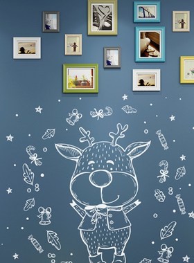 层黑板墙贴磁性黛灰色儿童涂鸦墙环保可擦写家用磁力白板写字板